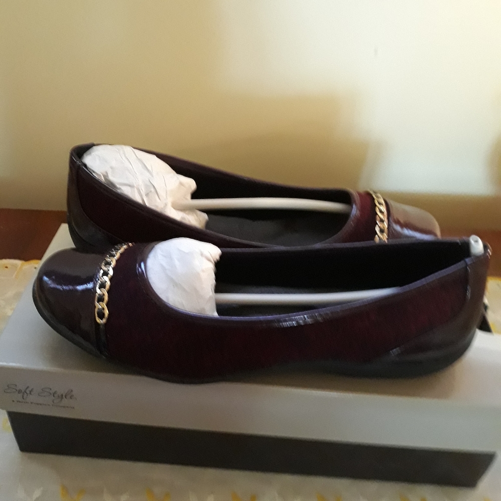 WOMENS SOFT STYLE BALLERINA STYLE SHOES 7M TWED